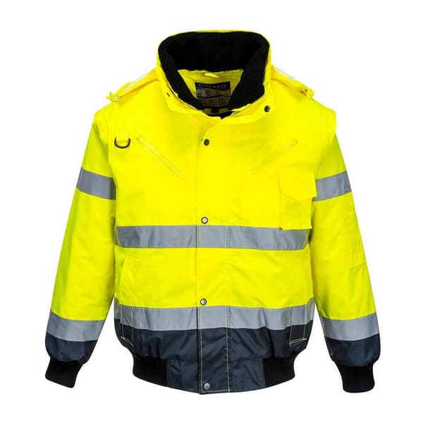 Portwest Unisex 3 i 1 Hi-Vis Bomberjacka för vuxna