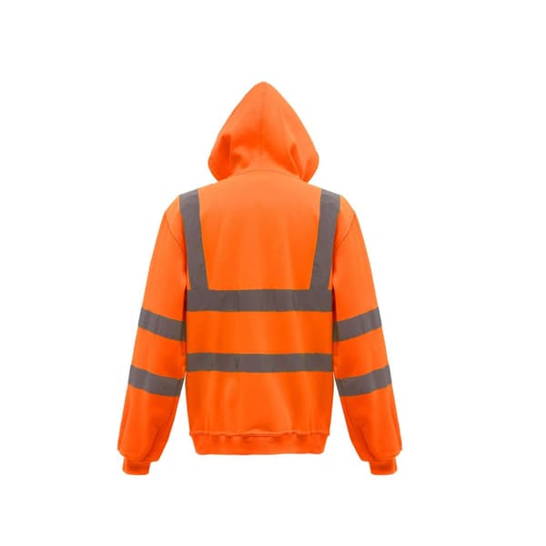 Yoko Unisex Adult Hi-Vis Safety Full Zip Hoodie