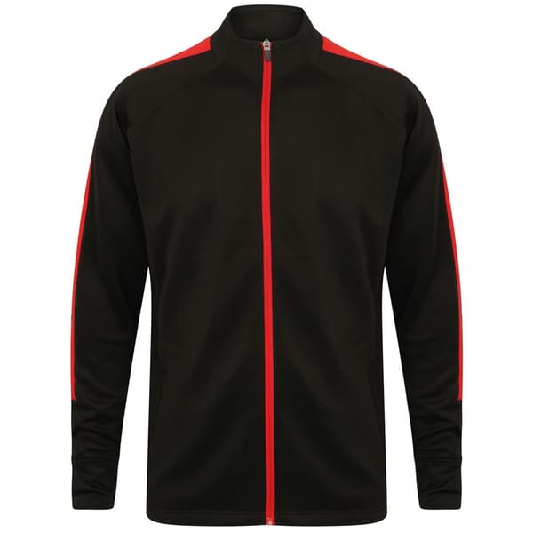 Finden & Hales Mens Contrast Panel Knitted Tracksuit Top