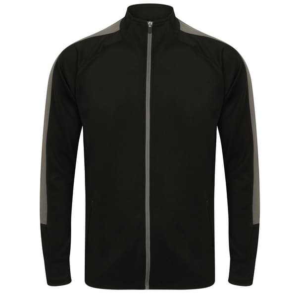 Finden & Hales Mens Contrast Panel Knitted Tracksuit Top