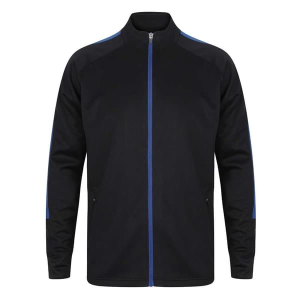 Finden & Hales Mens Contrast Panel Knitted Tracksuit Top