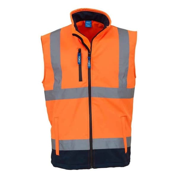Yoko Unisex Softshell Hi-Vis väst för vuxna