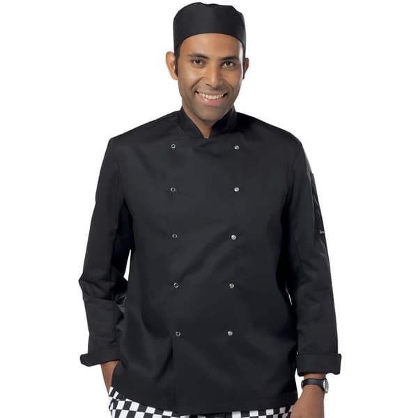 Dennys Unisex Vuxen Press Stud långärmad kockjacka