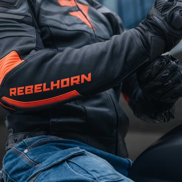 Rebelhorn Vandal Læderjakke Sort 56 Mand