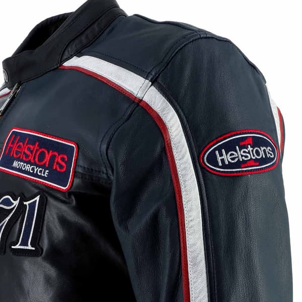 Helstons Formula Sport Läderjacka Blå,Svart XL Man