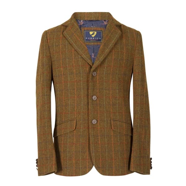 Aubrion Mens Saratoga Checked Horse Riding Jacket