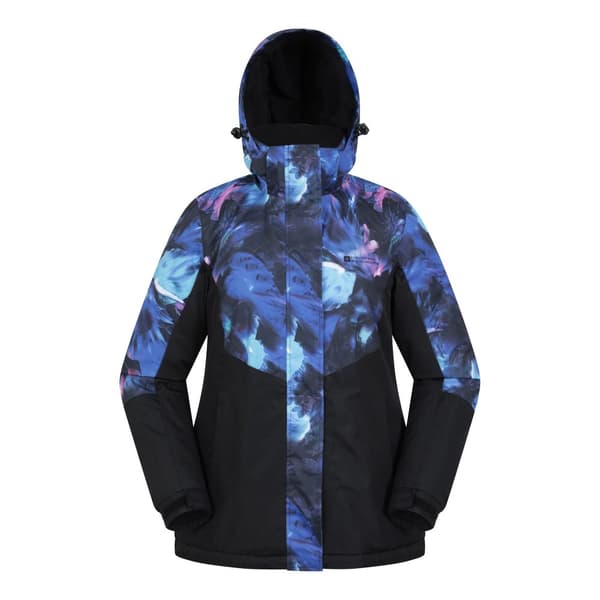 Mountain Warehouse Womens/Ladies Dawn II Printed Ski Jacket Bright Blue 6 UK