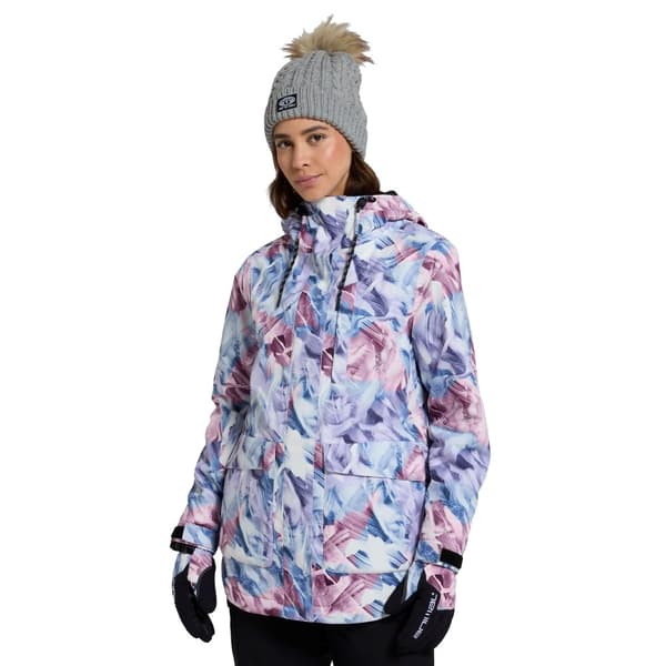 Animal Womens/Ladies Tignes Printed Ski Jacket Light Pink 6 UK