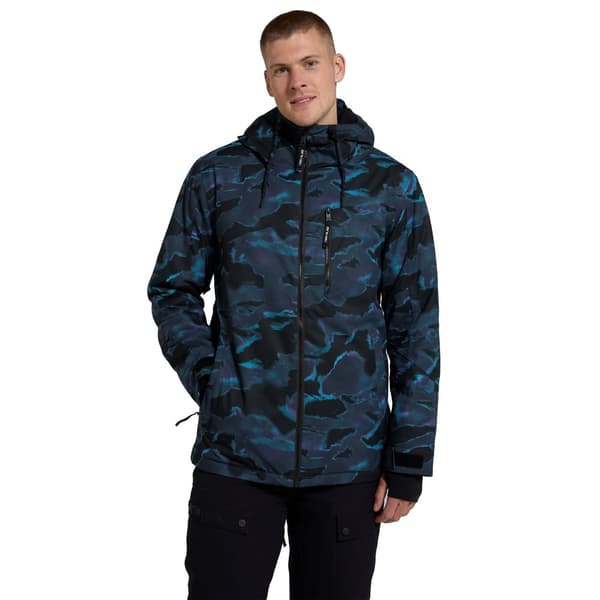 Animal Mens Laxx Camo Ski Jacket Charcoal XL