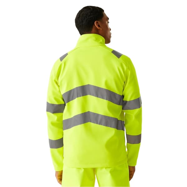 Regatta Professional Mens Pro Contract Ablaze Hi-Vis 2 Layer Soft Shell Jacket