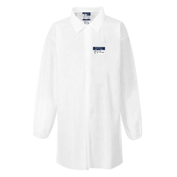 Portwest Unisex Adult SMS BIZTEX Coat (Pack of 50) White XL