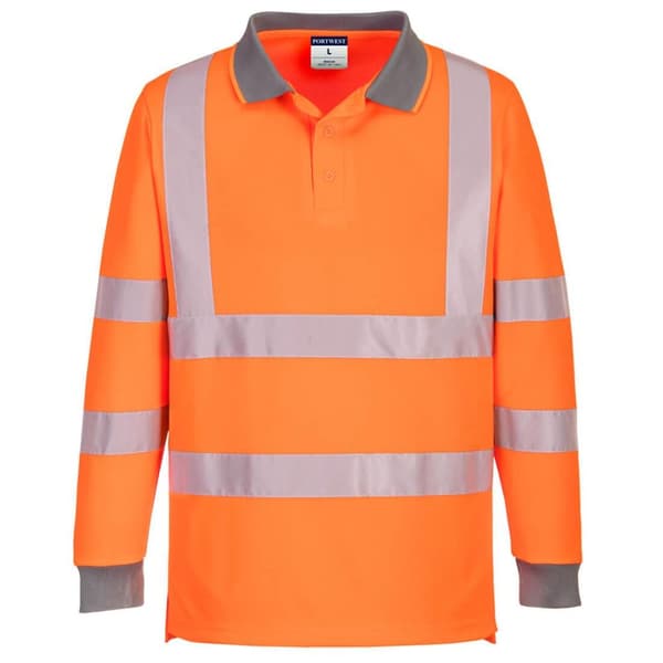Portwest Unisex Adult Long-Sleeved Safety Polo Shirt (Pack of 6)
