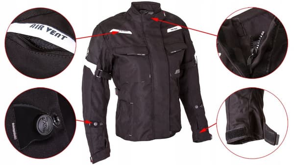 WOLF PROFESSIONELL MC-JACKA EXPLORER DAM SVART XS