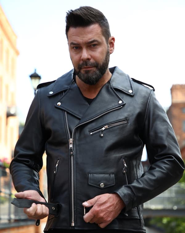 WOLF HERRBIKERJACKA 2XL