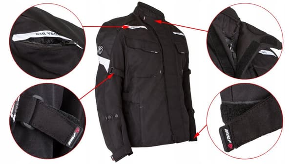 WOLF DURABLE TOURING MOTORCYKELJAKKE EXPLORER SORT S - kopi 1