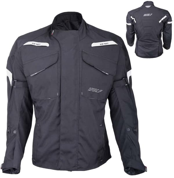 WOLF DURABLE TOURING MOTORCYKELJAKKE EXPLORER SORT 3XL - kopi 2