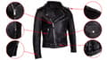 Miniatyrbillede 3 af 11: WOLF HERRE BIKERJAKKE XL