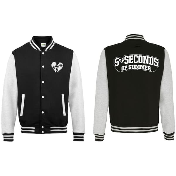5 Seconds of Summer Unisex Varsity Jacket: Logo (Back Print) (X-Large)