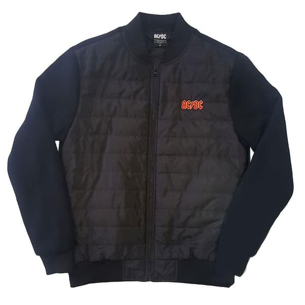 AC/DC Unisex Quilted Jacket: Logo (Small)