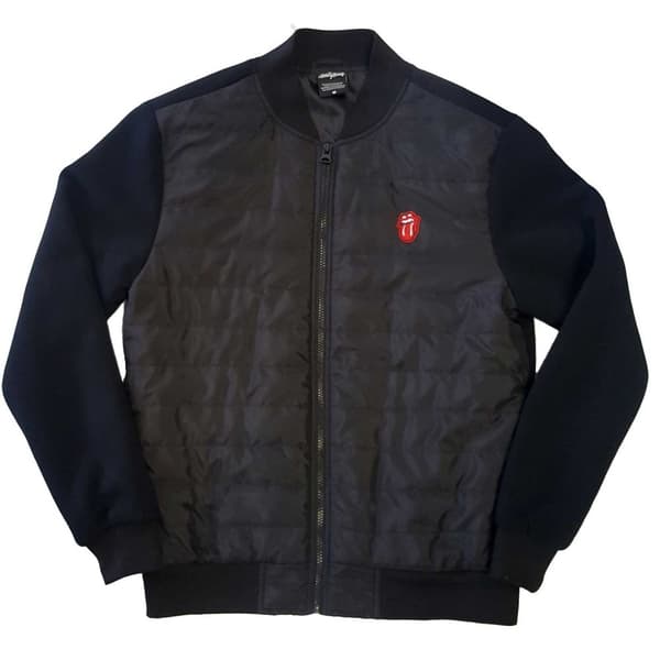 The Rolling Stones Unisex Quilted Jacket: Classic Tongue (Medium)