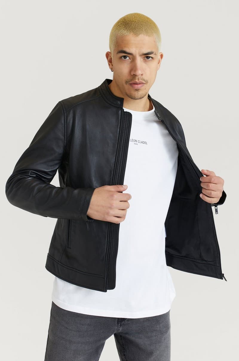 Skinnjacka Clean Leather Racer Jacket