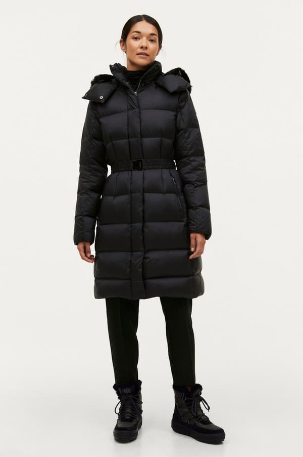 Dunfrakke Gold Mid Down Coat Shiny