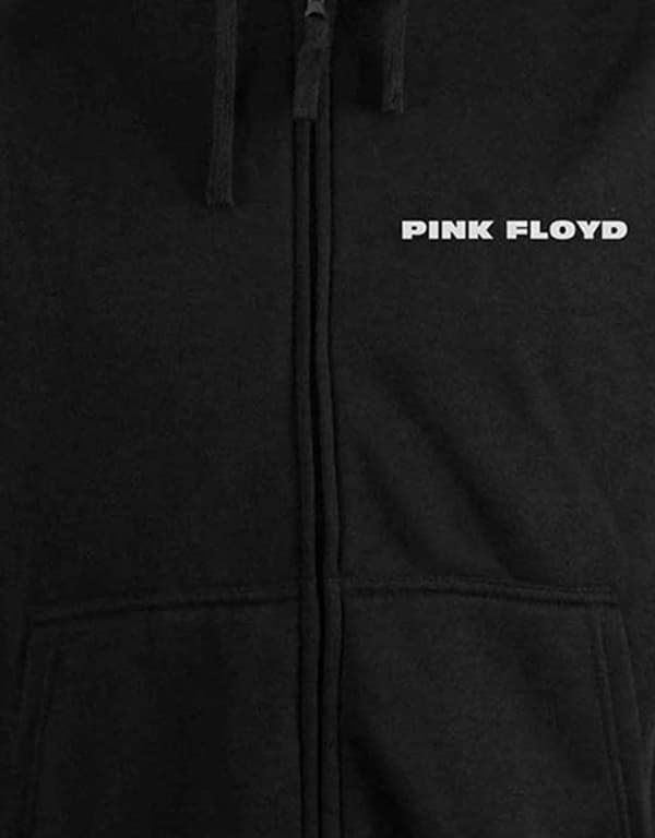 Pink Floyd Hoodie Dark Side of the Moon Circle Logo Official Womens Black Zipped