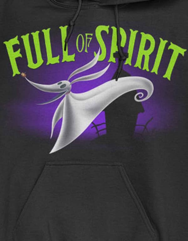 Nightmare Before Christmas Hoodie Full of Spirit Official Mens Black