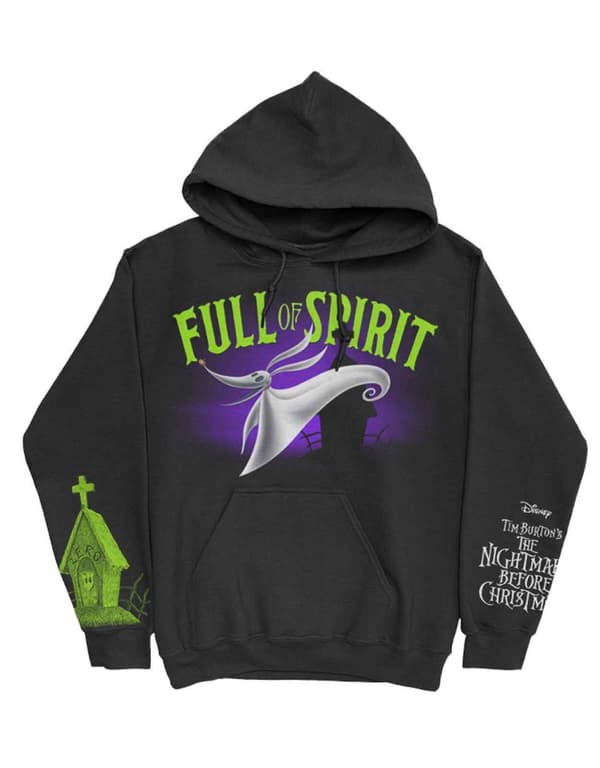 Nightmare Before Christmas Hoodie Full of Spirit Official Mens Black Black M
