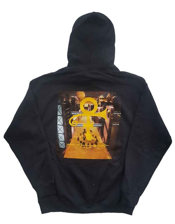 Prince Hoodie Love Symbol Logo Official Mens Black Pullover