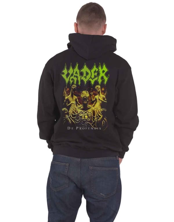 Vader Hoodie De Profundis Band Logo Official Mens Black Zipped