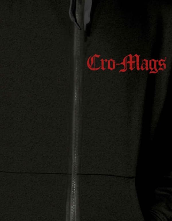 Cro-Mags Hoodie The Age Of Quarrel Band Logo Official Mens Black Zipped