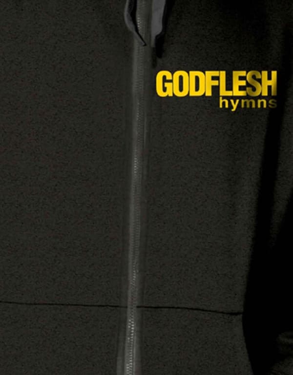 Godflesh Hoodie Hymns Band Logo Official Mens Black Zipped
