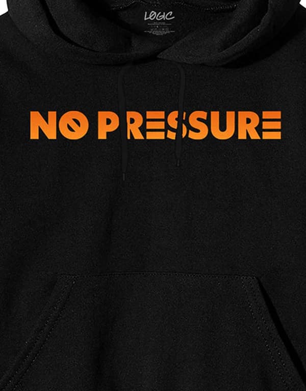 Logic Hoodie No Pressure Gradient Logo Official Mens Black Pullover