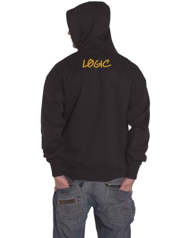 Logic Hoodie No Pressure Gradient Logo Official Mens Black Pullover