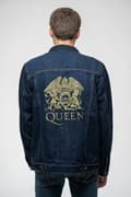 Miniatyrbild 4 av 4: Queen Denim Jacket Classic Crest Band Logo Official Unisex