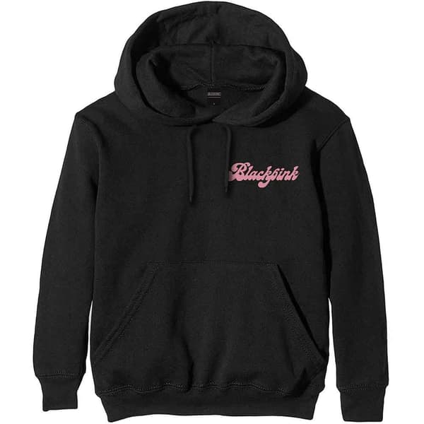 BlackPink Hoodie Photo Back Band Logo Official Unisex Black Pullover