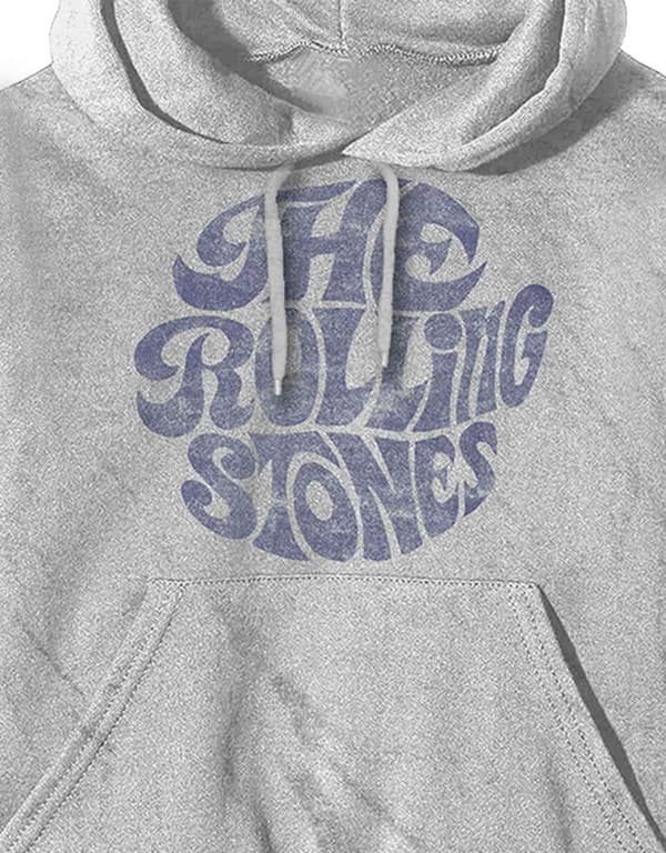 The Rolling Stones Hoodie Vintage 70s Logo Official Off White Pullover Unisex