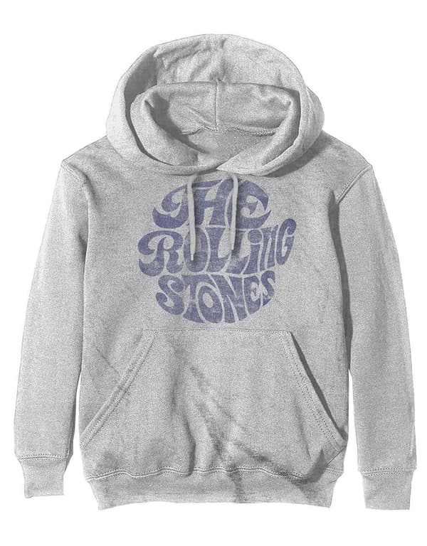 The Rolling Stones Hoodie Vintage 70s Logo Official Off White Pullover Unisex