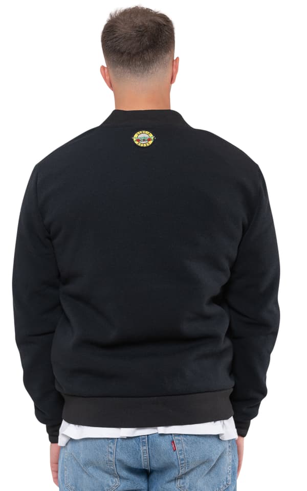 Guns N Roses Quilted Jacket Classic Band Logo Official Black Unisex