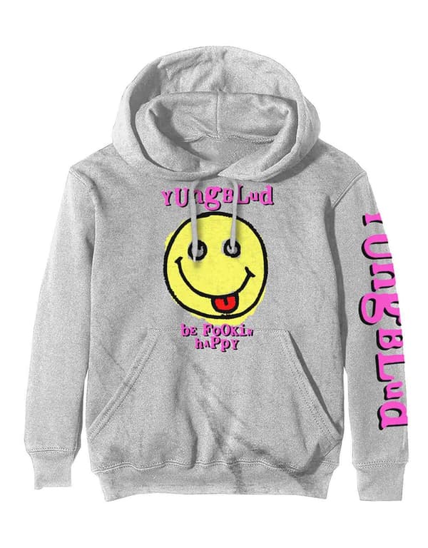 Yungblud Hoodie Raver Smile Logo Official Off White Pullover Unisex White XL