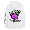 Miniatyrbild 2 av 4: Yungblud Hoodie Be Happy Face Logo Official White Pullover Unisex
