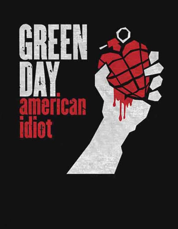Green Day Hoodie American Idiot Band Logo Official Mens Black Pullover