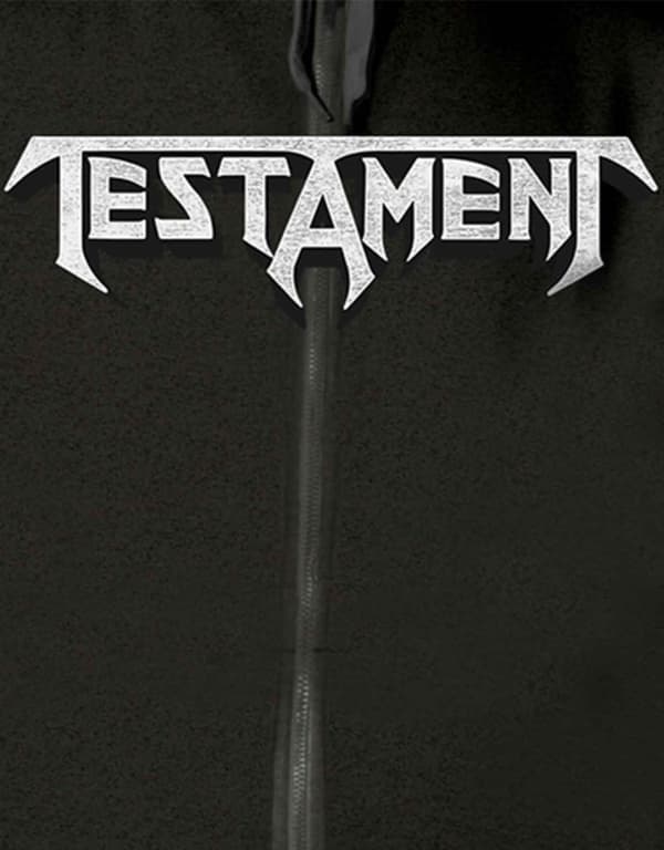 Testament Hoodie Pitchfork Horns Band Logo Official Mens Black Pullover