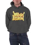 Miniatyrbild 1 av 4: Billie Eilish Hoodie Airbrush Flames Blohsh Official Unisex Dark Grey Pullover