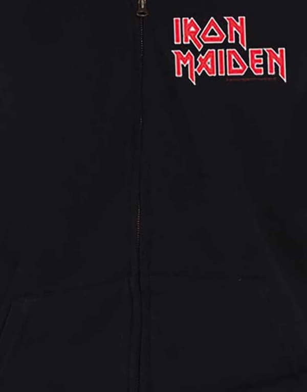 Iron Maiden Mens Hoodie Black No Prayer Classic Official design Zipped