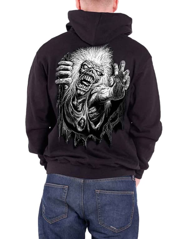 Iron Maiden Mens Hoodie Black No Prayer Classic Official design Zipped
