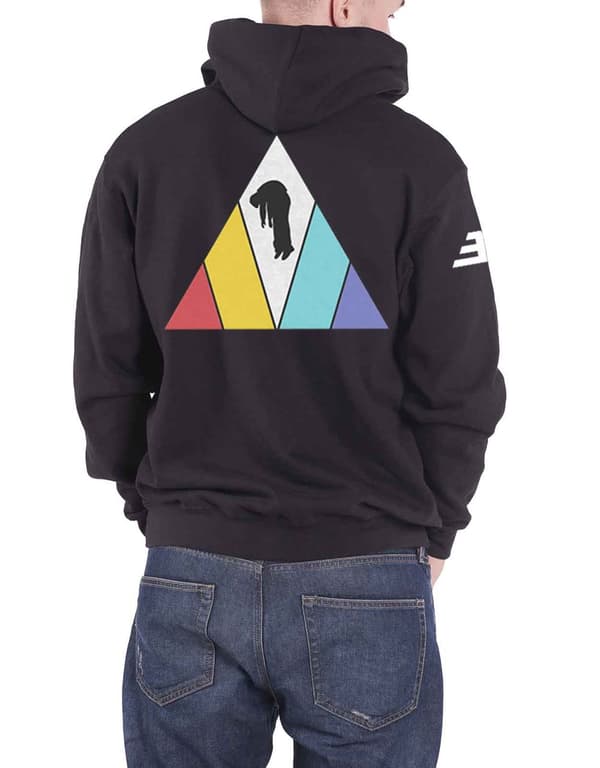 Imagine Dragons Hoodie Triangle Band Logo Official Mens Black Zipped