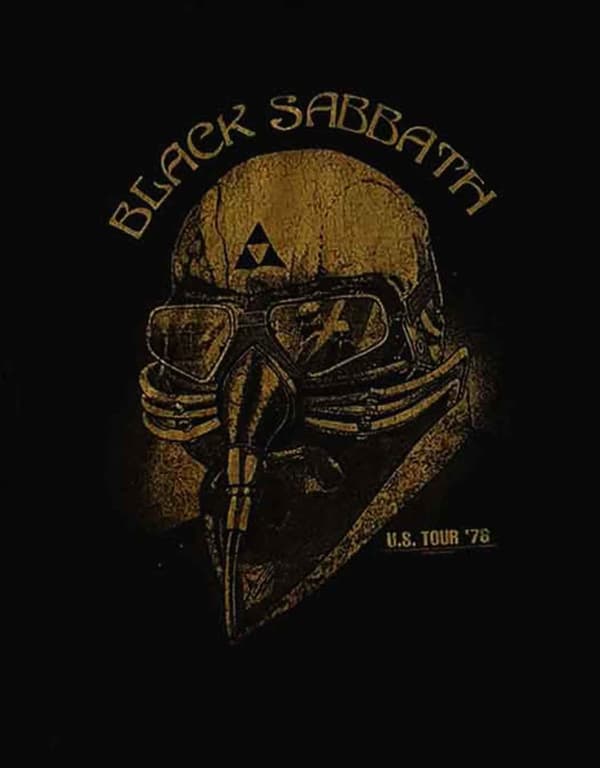 Black Sabbath Hoodie US Tour 78 Band Logo Official Mens Black Pullover