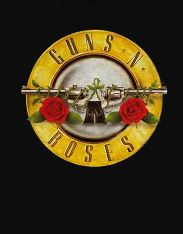 Guns N Roses Hoodie Classic Pistol Band Logo Official Mens Black Pullover